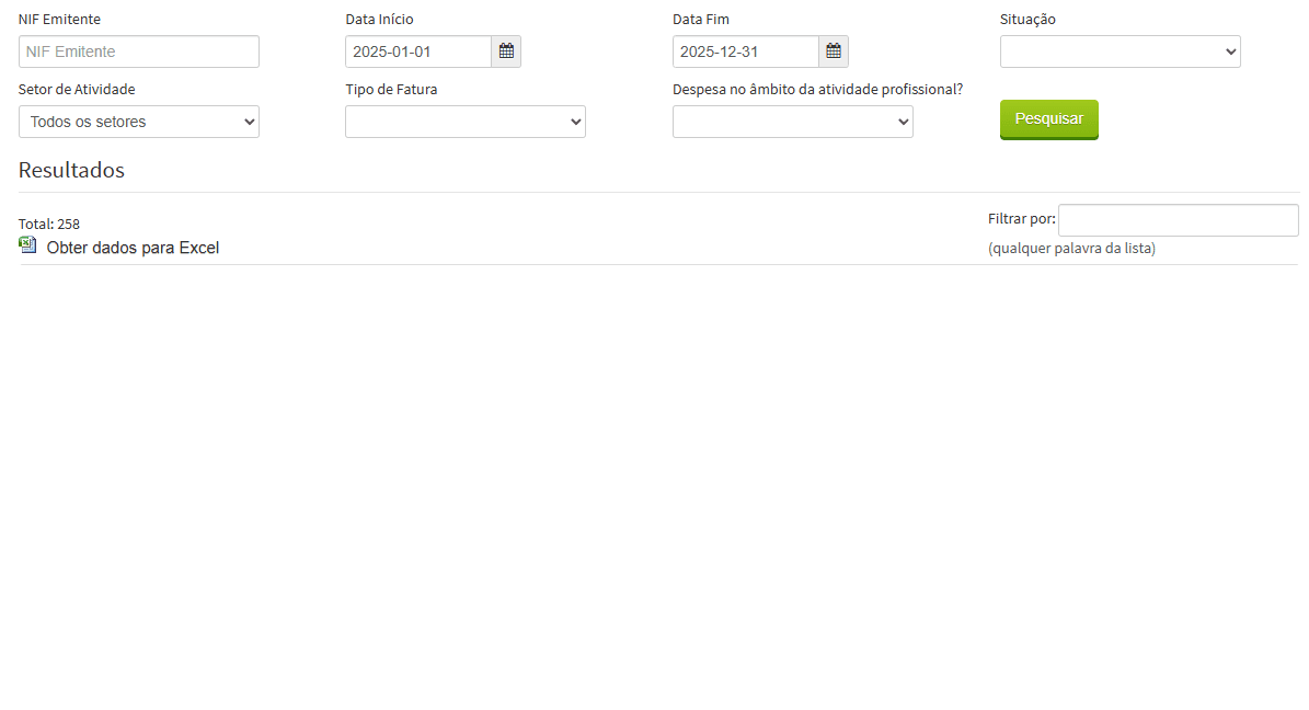 Resultados da pesquisa com link Obter dados para Excel